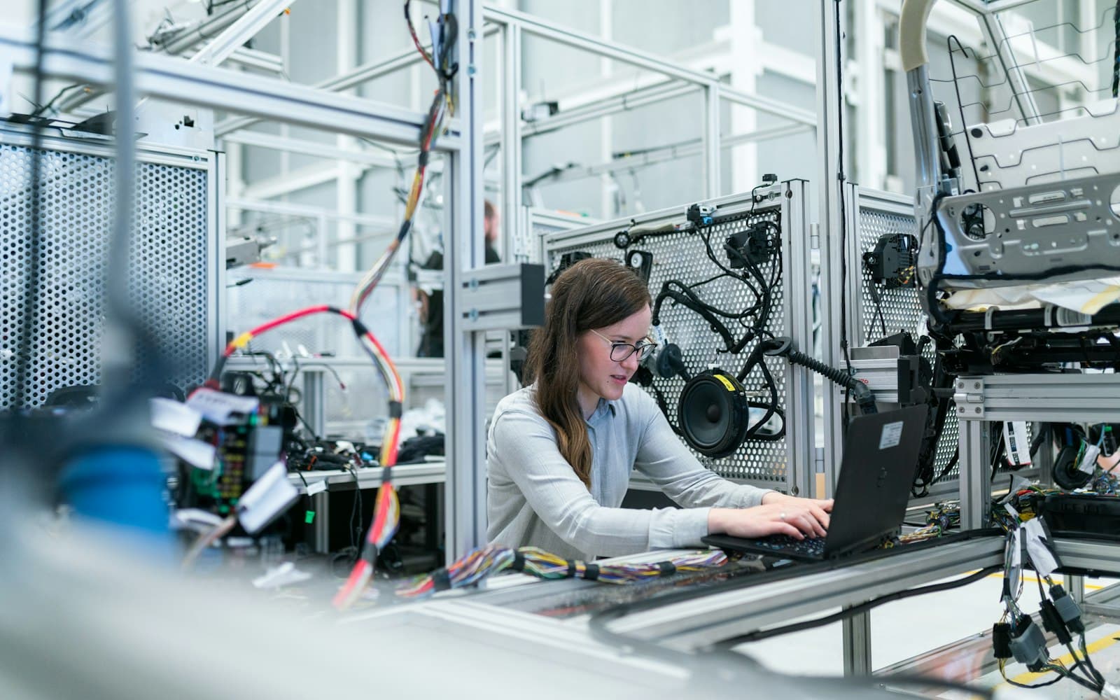 Quality engineer inspecting finished products